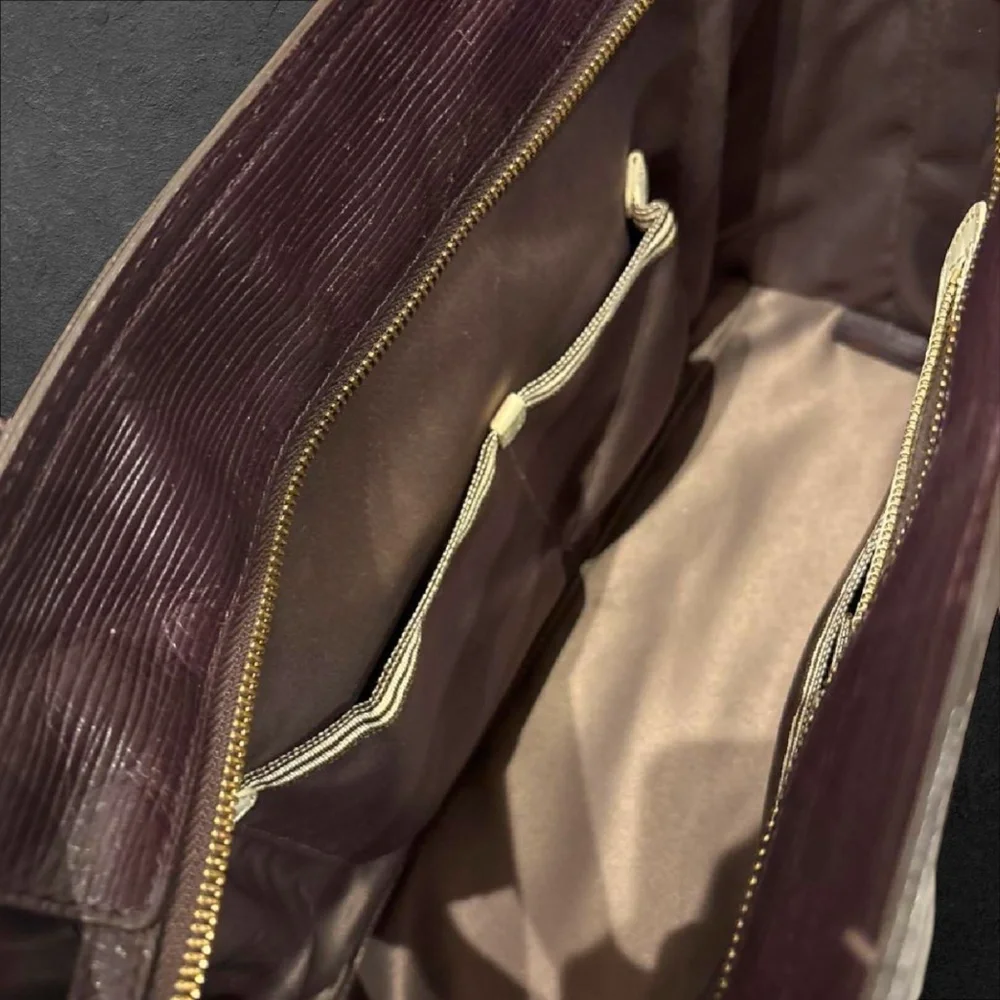 Henri Bendel West 57th Large Satchel in Eggplant Epi Leather - Picture 3 of 17